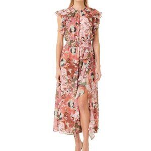 Misa Los Angeles Sz XS Dress Dalita Maxi Boho Retro Office Southwestern Workwear